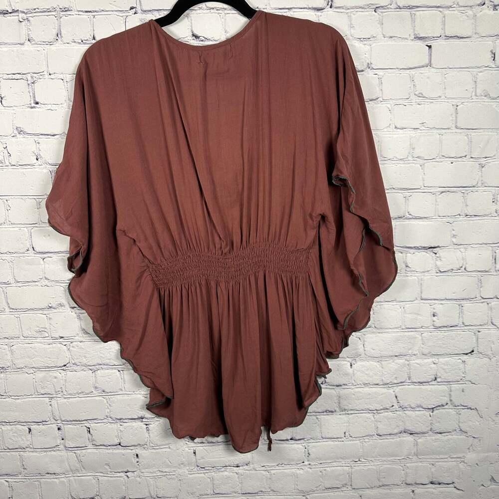 Flying Tomato Boho Embroidered Tunic Top with Tassels - Picture 3 of 5